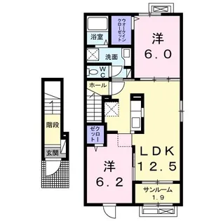ウェスタン・ヴィラ【2階】の間取り
