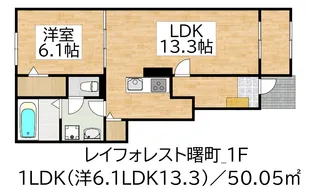 レイフォレスト曙町(202310)【1階】の間取り