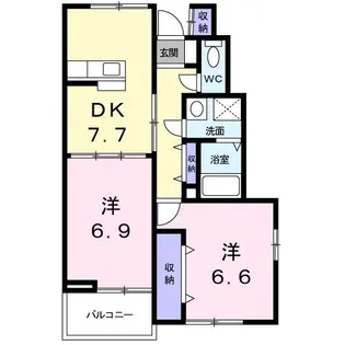 ナイスプラザ A【1階】の間取り