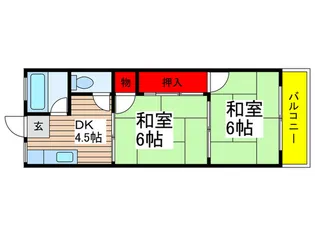ホワイトコーポ【2階】の間取り