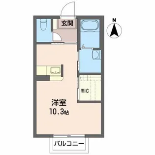 ディアコートエムズII【2階】の間取り