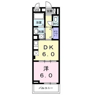 ボワ リュネール【3階】の間取り
