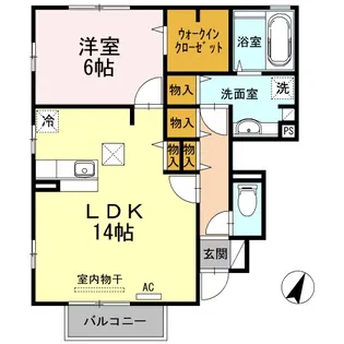 クオーレ【1階】の間取り