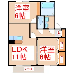 グランモア清和【1階】の間取り