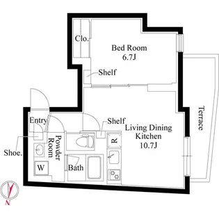 アバンティア中野新橋【1階】の間取り