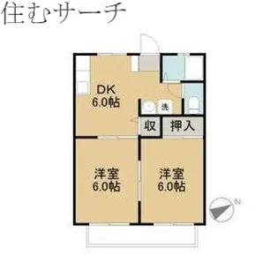サンシティ杉の本II【1階】の間取り