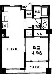 東京タケサンハイツ【4階】の間取り