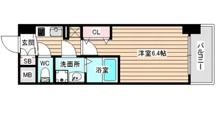 エスリード梅田西第5【4階】の間取り