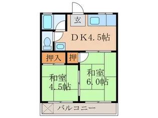フラット石田【2階】の間取り