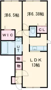 ジェラン明徳町B棟【1階】の間取り