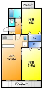 ニュービレッジ和合【2階】の間取り