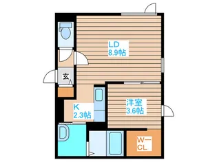 ブルーイング豊平【3階】の間取り
