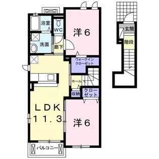 メゾン・ド・スリジェ【2階】の間取り