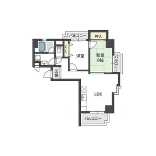 ルー・エーベル常光寺壱番館【9階】の間取り