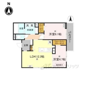 RETORIA瓦口EAST【2階】の間取り