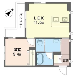 サンポーチ福栄伍番館【3階】の間取り