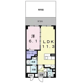 グレイスパグーロ J【1階】の間取り