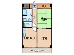 シャルマン西代【1階】の間取り