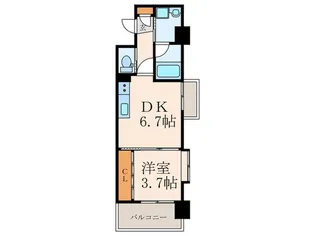 サンシャイン・プリンセス八幡駅前【2階】の間取り