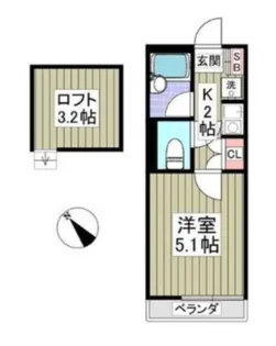 パレス百合ヶ丘【2階】の間取り