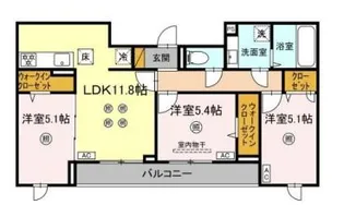 D-KISARIA WV【3階】の間取り