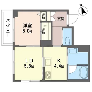 リヴェール 今泉【1階】の間取り