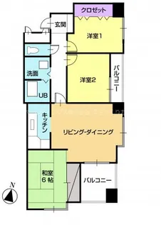 シティウエストコート【7階】の間取り