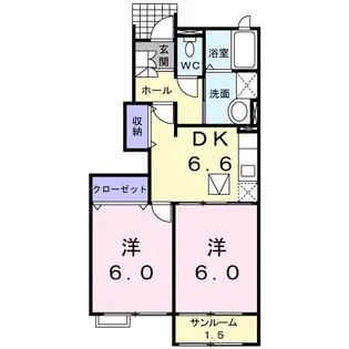 アドリアーノ【1階】の間取り