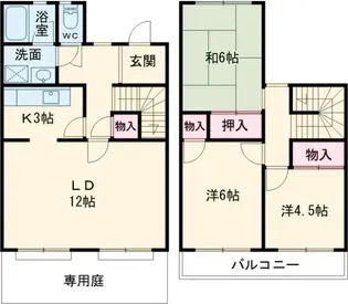ファニータウン坂口Fの間取り