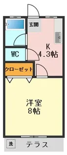ユタカコーポ【1階】の間取り