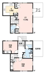 Parkside【1階】の間取り