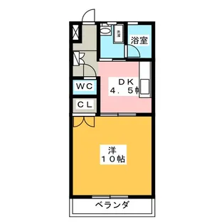 サンライズ小牧【1階】の間取り