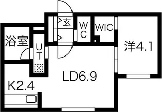 WIND HILLS 南郷(ウィンドヒルズ)【4階】の間取り