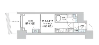 ライオンズフォーシア五反田【4階】の間取り