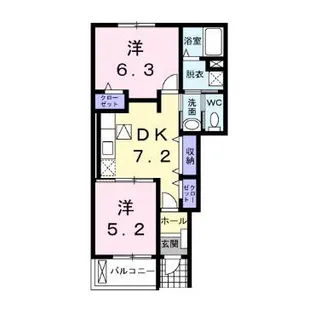クルーセ【1階】の間取り