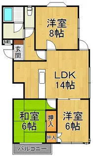 ラ・フォーレ夙川【3階】の間取り