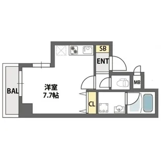 アビテ北御堂【6階】の間取り