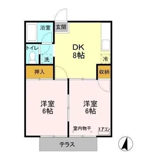 サマックスプラトー【1階】の間取り