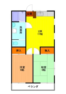 ハイツ小山【1階】の間取り