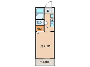 クレ-ルメゾン離宮前【1階】の間取り