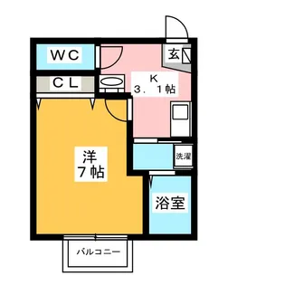 キャメル秋津III【1階】の間取り