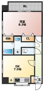 サンロイヤルI【7階】の間取り