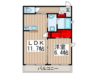 la saison W【1階】の間取り