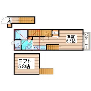 LibraCourt榴岡A【2階】の間取り