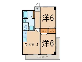 月村マンションNo.32【2階】の間取り