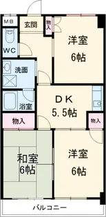 ハイツ北外山【4階】の間取り