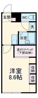 レオパレスシルバーアロー【1階】の間取り