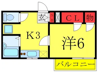 丸栄ハイツ王子【1階】の間取り