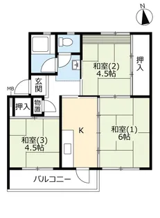 UR北本【5階】の間取り