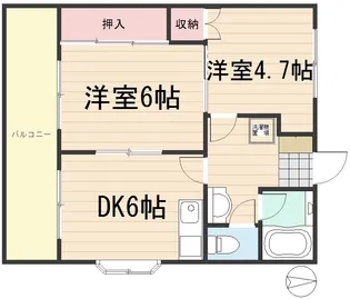 ベルデュール神代【1階】の間取り
